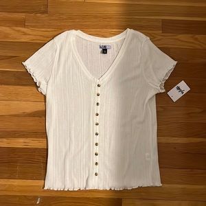 White Button Down Top